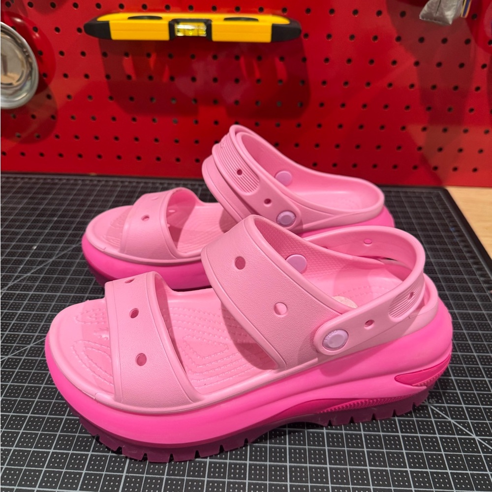 CROCS Hot Pink Platform Clog